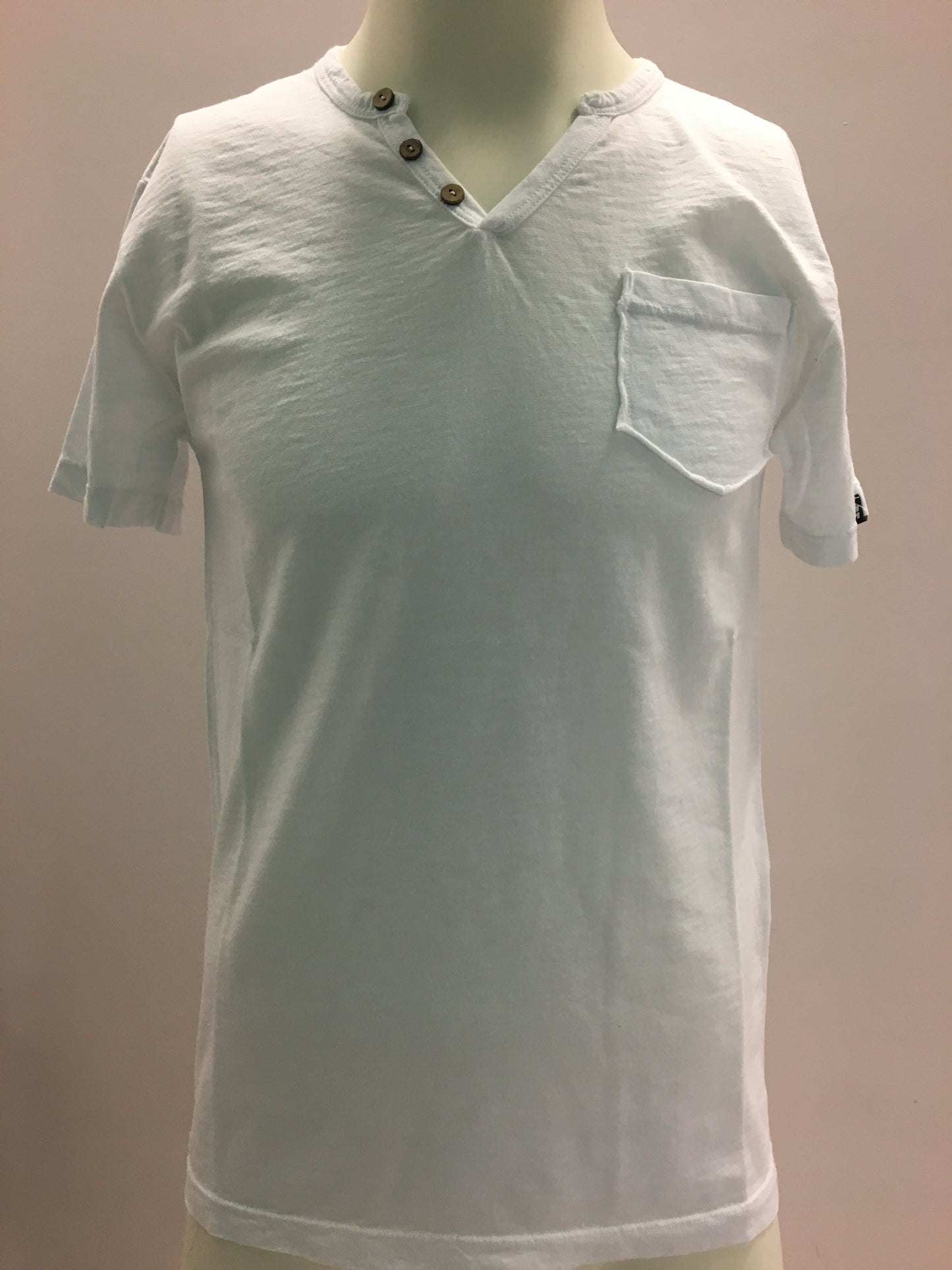 T-shirt serafino Bianco Lab84