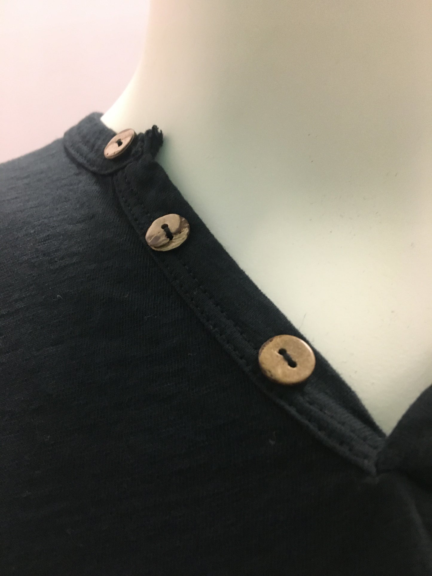 T-shirt serafino Nero Lab84