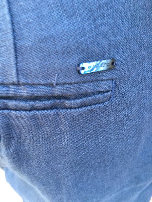 BERMUDA IN LINO DEEP BLUE GIANNI LUPO