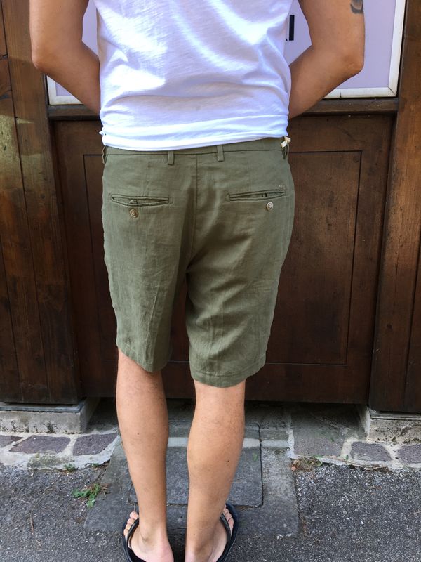 BERMUDA IN LINO MILITARY GIANNI LUPO