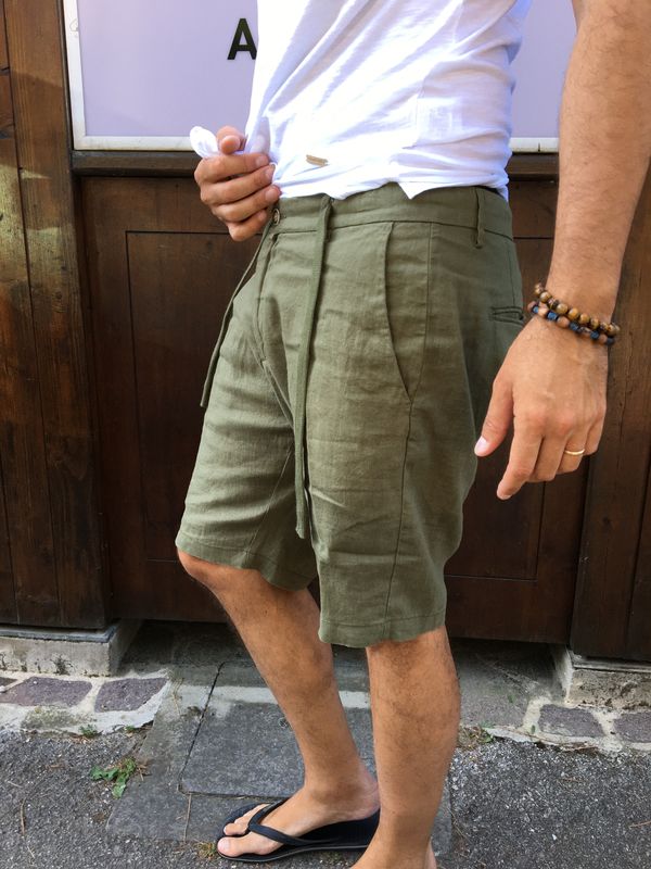 BERMUDA IN LINO MILITARY GIANNI LUPO