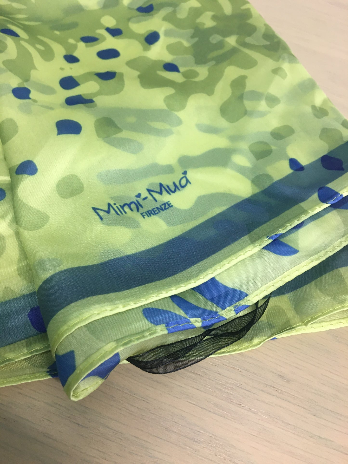 FOULARD ANIMALIER GIALLO BLU