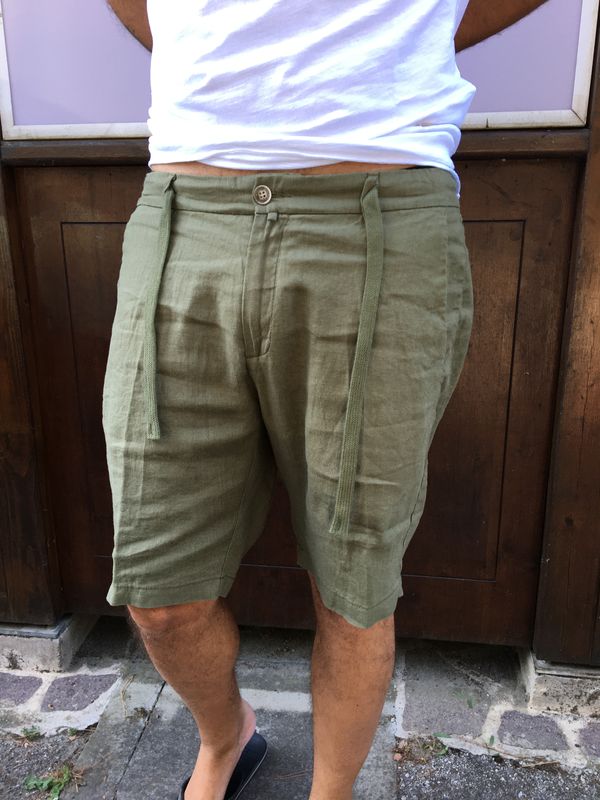 BERMUDA IN LINO MILITARY GIANNI LUPO