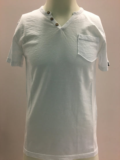 T-shirt serafino Bianco Lab84