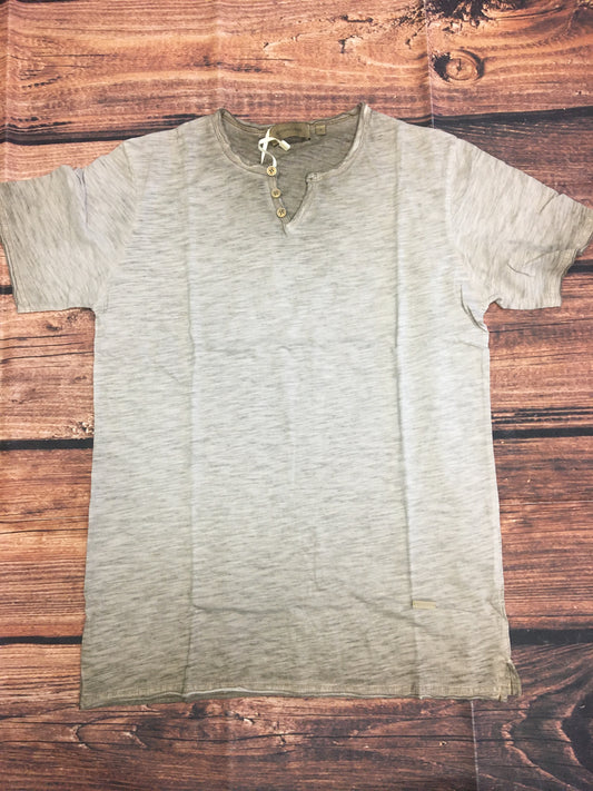 T-shirt cammello collo serafino Gianni Lupo