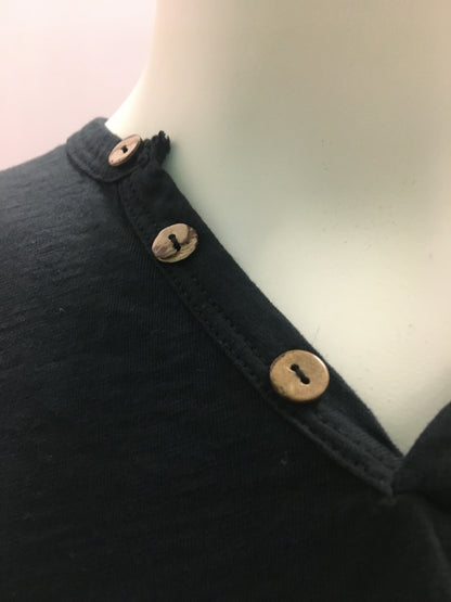 T-shirt serafino Nero Lab84