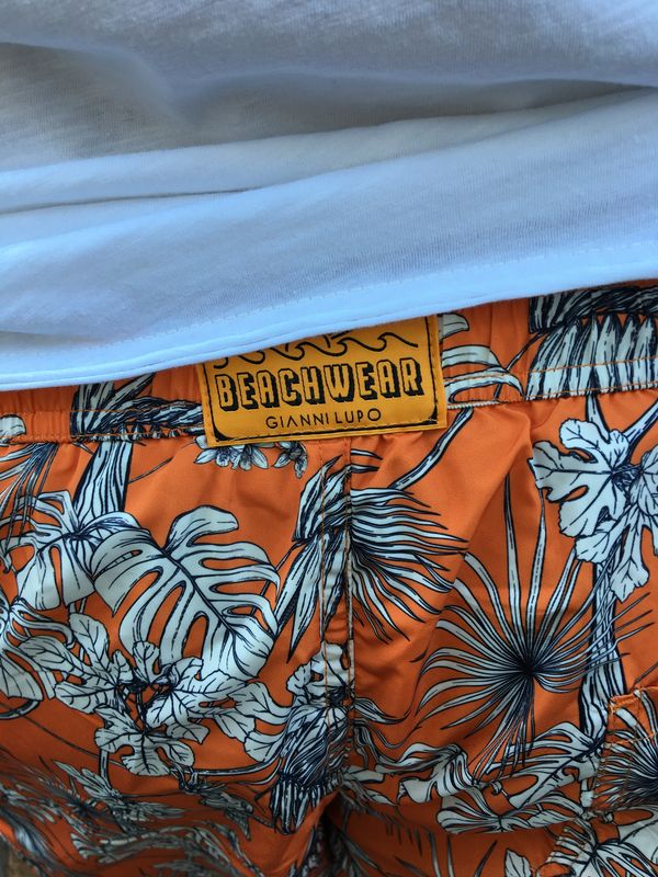 SHORT MARE ARANCIONE GIANNI LUPO