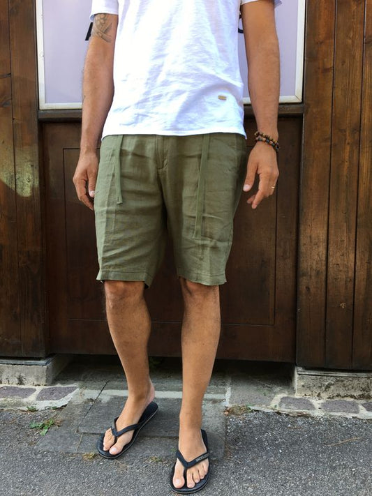 BERMUDA IN LINO MILITARY GIANNI LUPO