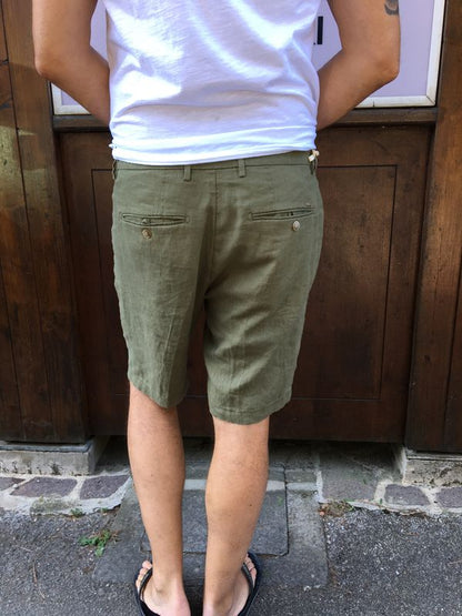 BERMUDA IN LINO MILITARY GIANNI LUPO