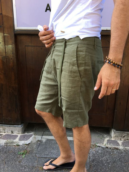 BERMUDA IN LINO MILITARY GIANNI LUPO