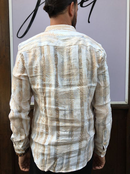 CAMICIA FANTASIA MISTO LINO GIANNI LUPO