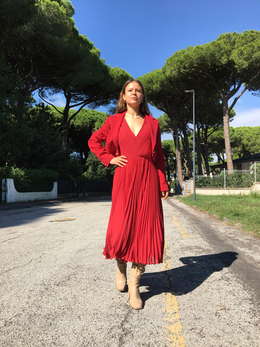 GIACCA ROSSA CROPPED FRACOMINA