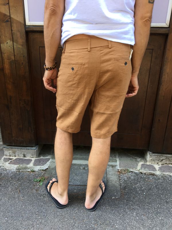 BERMUDA IN LINO TOBACCO GIANNI LUPO