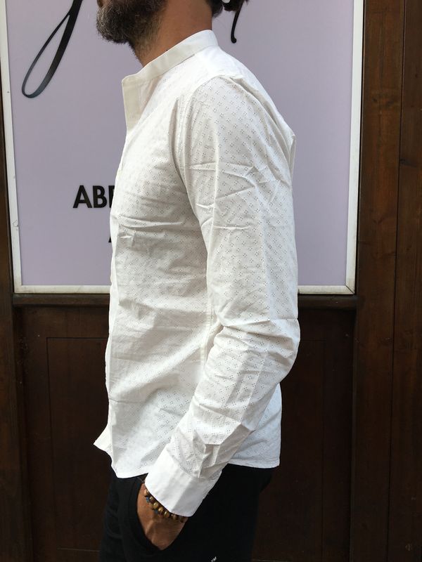 Camicia microforata bianca Gianni Lupo