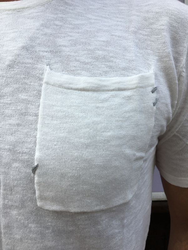 T-SHIRT IN MAGLIA BIANCO GIANNI LUPO