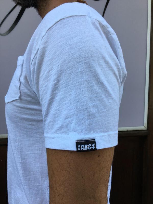 T-shirt serafino Bianco Lab84