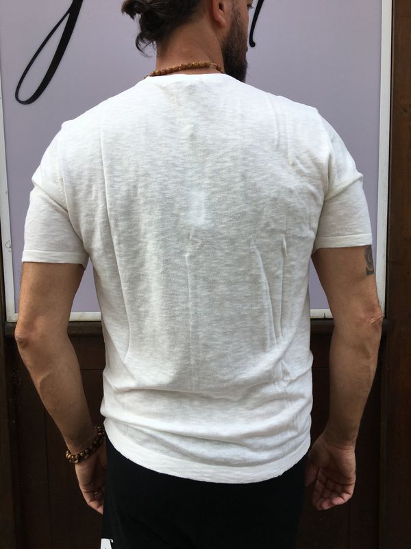 T-SHIRT IN MAGLIA BIANCO GIANNI LUPO