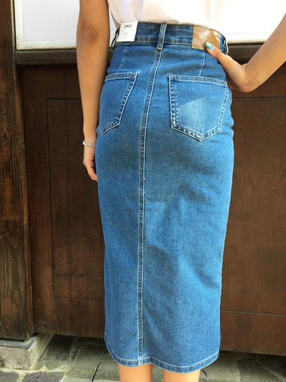 GONNA MIDI DENIM ONLY
