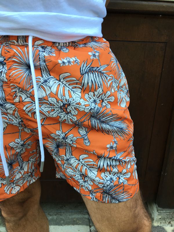 SHORT MARE ARANCIONE GIANNI LUPO
