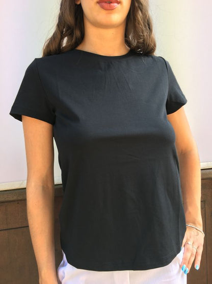 T-SHIRT NERA CON FIOCCO MIMI'-MUA'