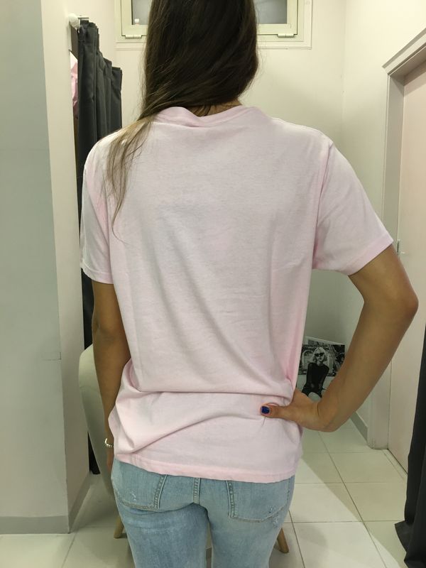 T-SHIRT ROSA STAMPA FYF